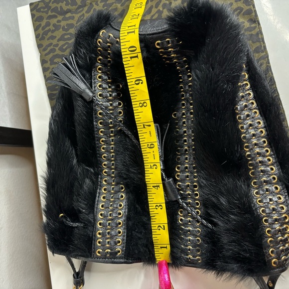 Rebecca Minkoff Utility Convertible Bucket Shoulder Crossbody Bag Braided Fur - Picture 10 of 10